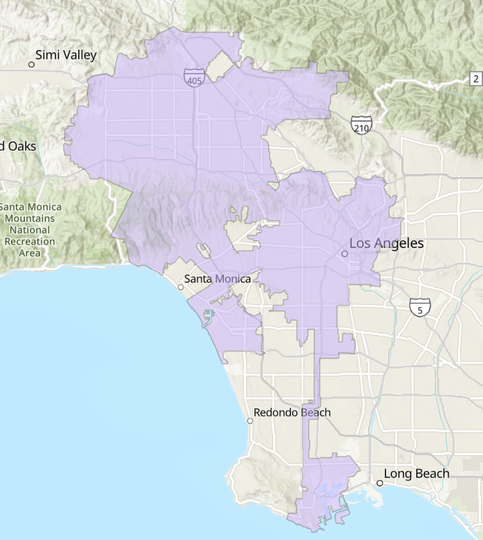 LADWP FiT Map screenshot